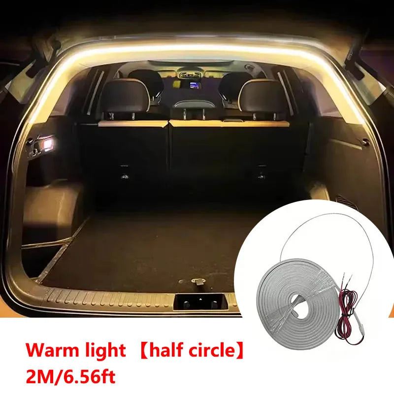 motion sensor led car trunk light strip full product view with LED strip design