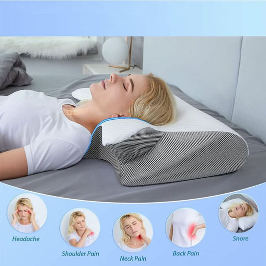 ergonomic contour pillow for neck pain relief side sleeper support design